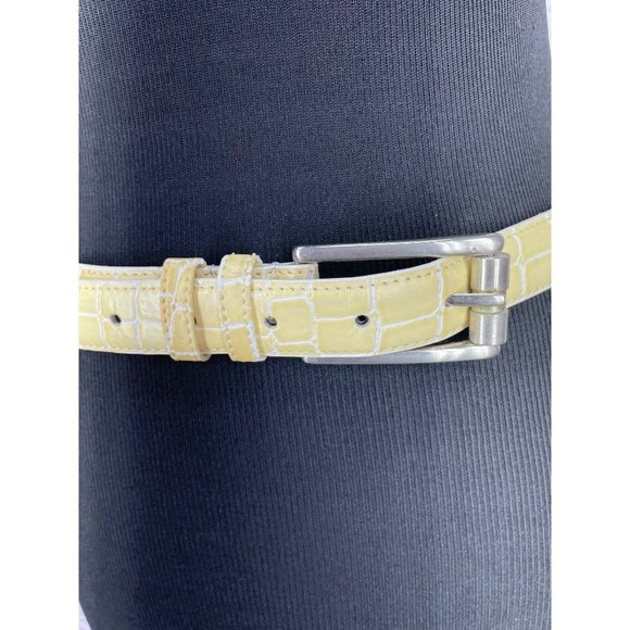 Amiee Lynn Italian Croco Leather Belt‎ Italian croco genuine leather lined sz L main image 6